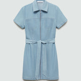 Mango dress lester in light denim
