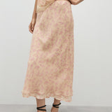 Mango skirt laila in pastel pink