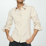 Mango shirt salome in raw-unbleached