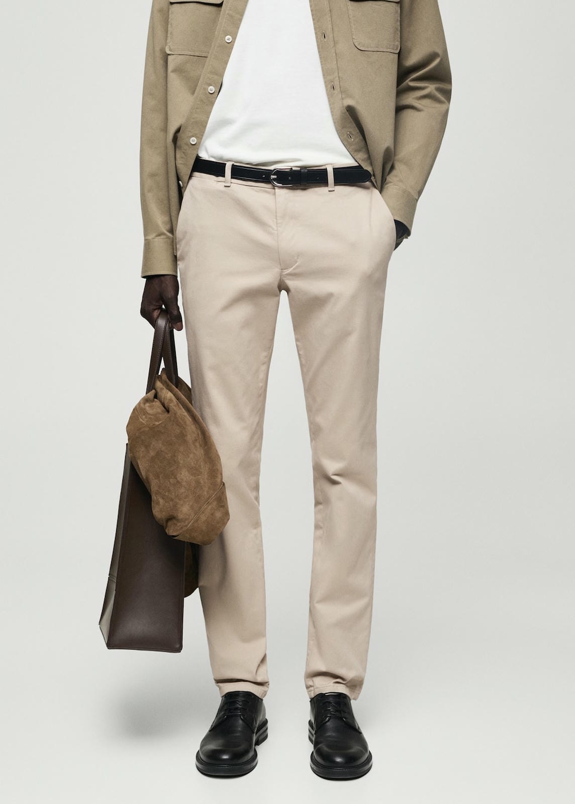 Mango trousers barna in sand