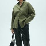 Mango shirt aurelia in khaki