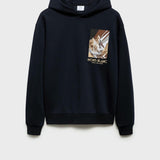 Mango sweatshirt avall in navy