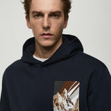Mango sweatshirt avall in navy