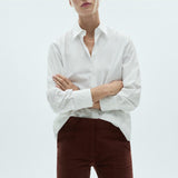 Mango trousers velveton in wine