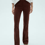 Mango trousers velveton in wine