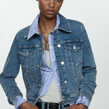 Mango jacket vicky in medium denim