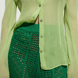 Mango blouse felisas in lime
