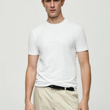 Mango t-shirt strech in white