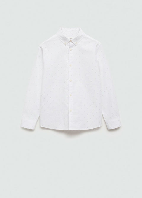 Mango shirt oxfordp in white