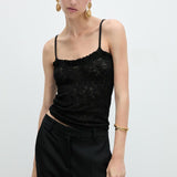 Mango top nero in black