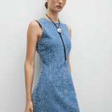 Mango dress beau in medium denim