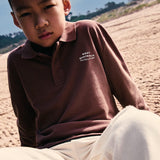 Mango poloshirt surfer in eggplant