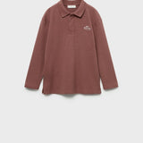 Mango poloshirt surfer in eggplant