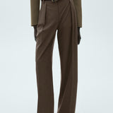 Mango trousers kelly in brown