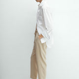 Mango trousers fluido in beige