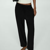 Mango trousers fluido in black