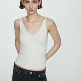 Mango top gymnasti in raw-unbleached