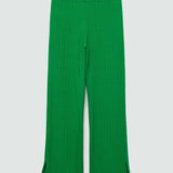 Mango trousers lime in green