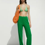 Mango trousers lime in green