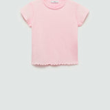 Mango t-shirt cenote in pastel pink