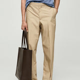 Mango trousers davide in beige