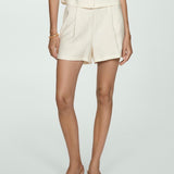 Mango shorts boton in off white