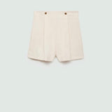 Mango shorts boton in off white
