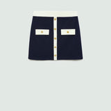 Mango skirt rayito in navy