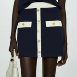 Mango skirt rayito in navy