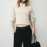 Mango trousers spider in black