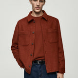 Mango jacket paolo in terracotta