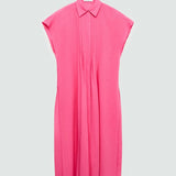 Mango dress ramio in pink