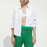 Mango trousers maverick in green