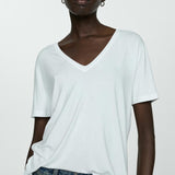 Mango t-shirt vispi in white