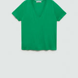 Mango t-shirt vispi in green