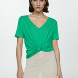 Mango t-shirt vispi in green