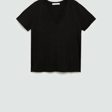 Mango t-shirt vispi in black