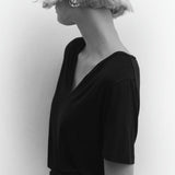 Mango t-shirt vispi in black