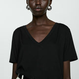 Mango t-shirt vispi in black