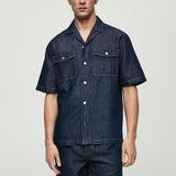 Mango shirt leste in soft denim