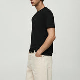 Mango t-shirt cherlo in black