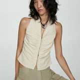 Mango blouse galy in raw-unbleached