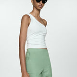 Mango shorts dam in green
