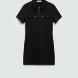 Mango dress rom in black