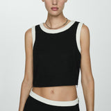 Mango top peggy in black