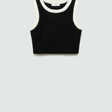 Mango top peggy in black
