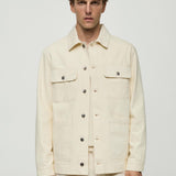 Mango jacket marfa in raw-unbleached