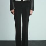 Mango trousers checky in black