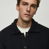 Mango cardigan corso in navy