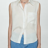 Mango shirt lim in off white